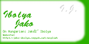 ibolya jako business card